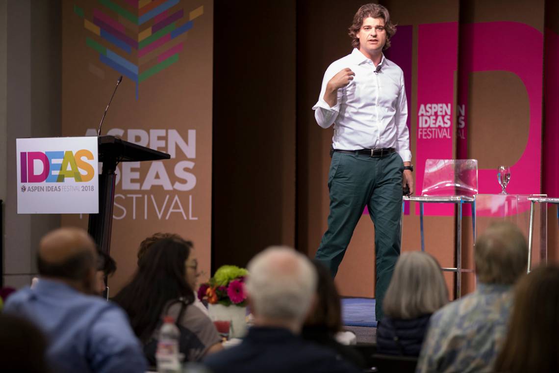 Evolutionary anthropologist Brian Hare made two presentations at the Aspen Festival.