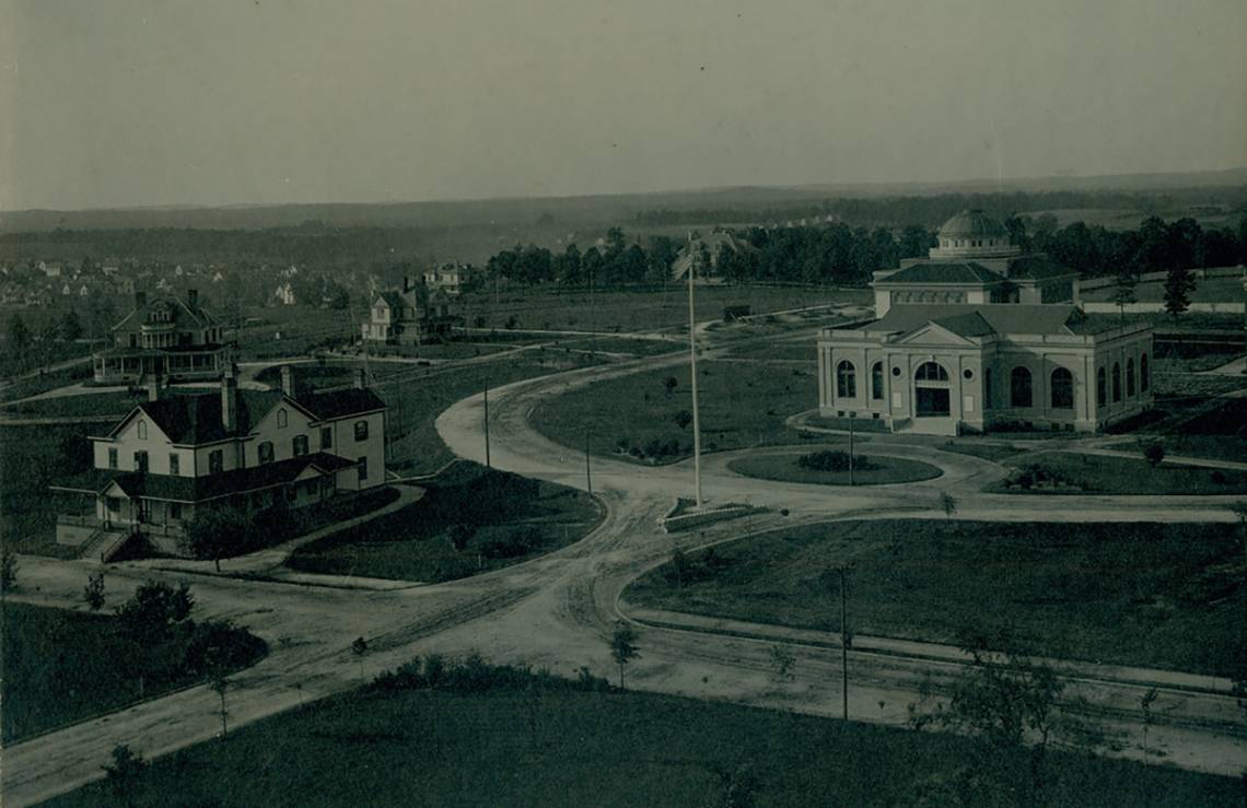 Trinity College started in Durham as part of the current university East Campus. Photo courtesy Duke University Archives