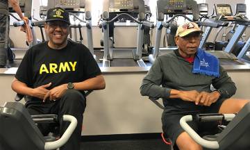 James Richmond and other veterans participating in the exercise program targeting older veterans.