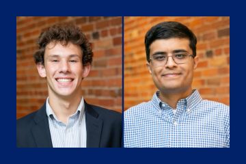 2022 Marshall Scholar recipients James Marek and Yasa Baig