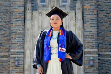 Shandiin Herrera has helped raise the profile of the Native American community on campus.
