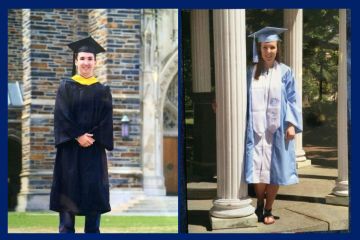 Trinity College graduate John Davis and his sister, not a Trinity College alumna.