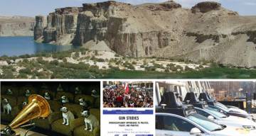 Top: Band-e-Amir National Park in Afghanistan. Bottom, from left: Kata Gellen’s 