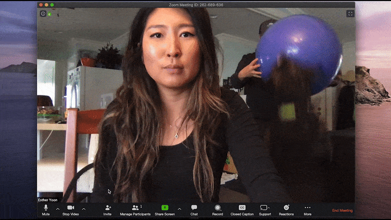 A virtual background can eliminate distractions. Image courtesy of Zoom. A virtual background can eliminate distractions. Image courtesy of Zoom.