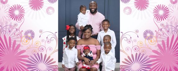 Brittany Stewart-Lyons and family.