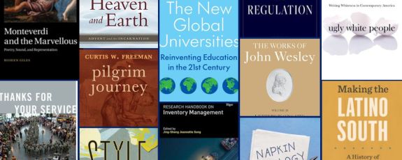 book covers from 12 new publications by Duke authors