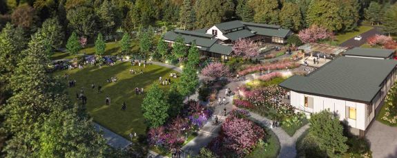 an artist rendition of the aerial view of the Gardens Gateway Project.