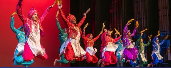 dancers in the Awaaz showcase sponsored by Duke Diya, the South Asian Student Association