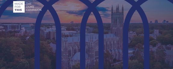 Made for This logo over aerial photo of Duke Chapel