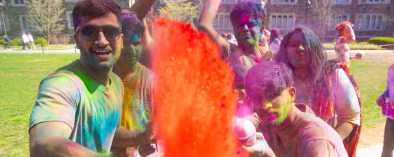 Students celebrate Holi on West Campus