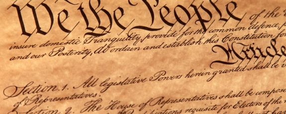 graphic of the U.S. Constitution