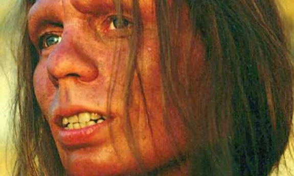 A reconstruction of a neanderthal woman's face