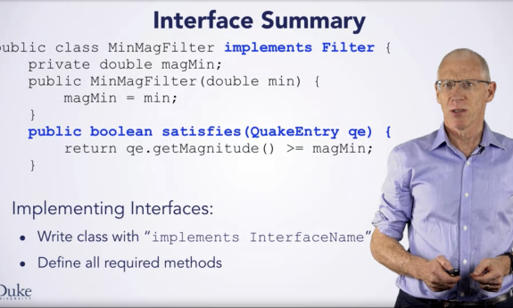 Duke computer scientist Owen Astrachan in an online teaching video