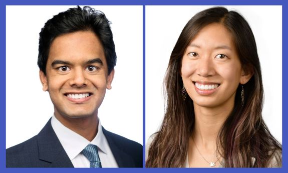 Soros fellows winners Shomik Verma and Anna Li.