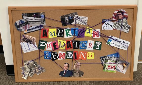 Bulletin "murder" board of American Predatory Lending Project