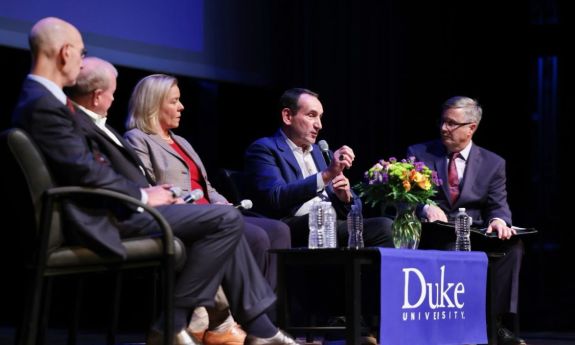Mike Krzyzewski speaks at panel on sports and diplomacy