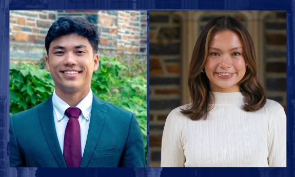 Christopher Kuo, left, and Chloe Nguyen
