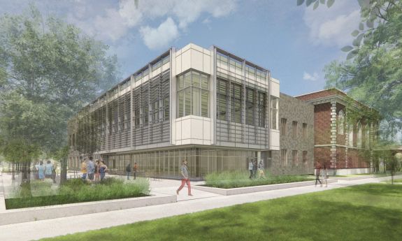 rendering of forthcoming entrance to Lilly LIbrary