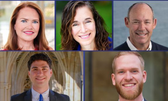 New Trustees, clockwise from top left: Amy Abernethy; Melissa Bernstein; Michael (Mike) Stone; Rickard (Rich) Stureborg and Andrew (Drew) Greene. 