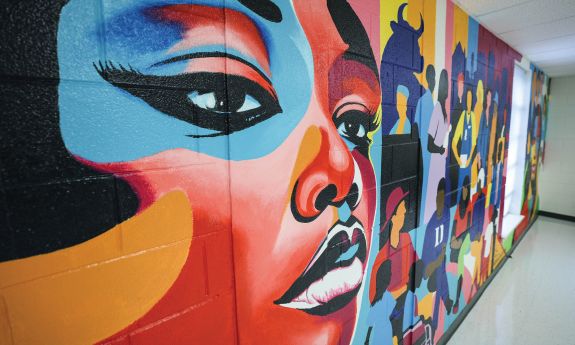 A mural celebrating Durham