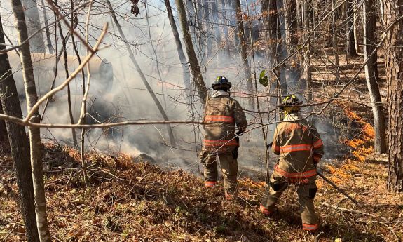 Fire near Al Buehler Trail
