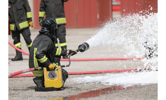 PFAS are used in some firefighting foams to fight liquid fuel fires in places such as airports and military bases. Credit: ChiccoDodiFC