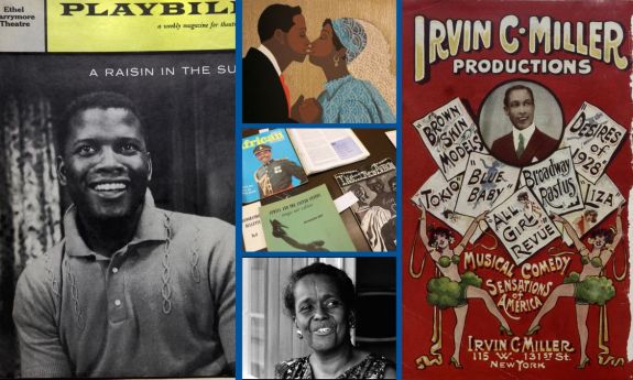 Black Lives from the Archives: left: Sidney Portier on Broadway, Right, poster for early Black musical