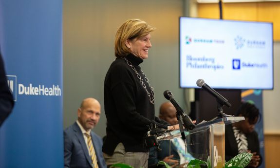 Dr. Mary Klotman, executive vice president for health affairs and dean of Duke University School of Medicine, discusses Duke Health’s role in the early college high school.