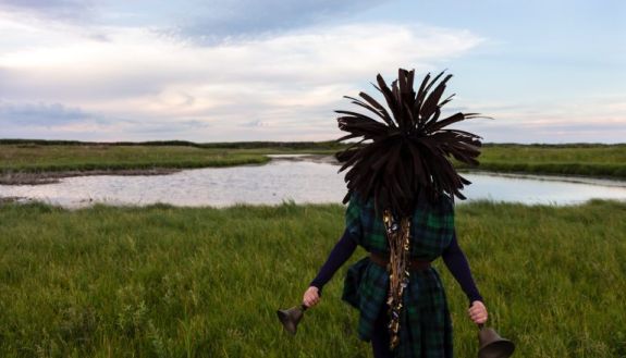 Meryl McMaster, From a Still Unquiet Place from the series As Immense as the Sky, 2019. Chromogenic print mounted on aluminum composite panel, 40 x 60 inches (101.6 x 152.4 cm). Courtesy of the artist and Stephen Bulger Gallery and Pierre-François Ouellette art contemporain. © Meryl McMaster.