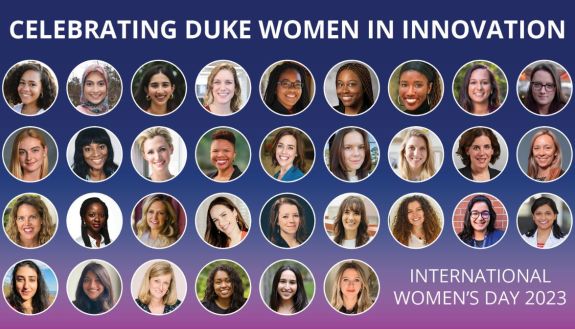 Montage of different Duke womenin innovation