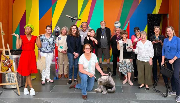 OLLI members pose at the Nasher Museum of Art