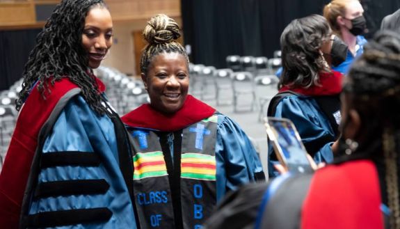 2021 OBCS graduates in Cameron Indoor Stadium.