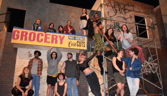 cast rehearsal of the show Rent