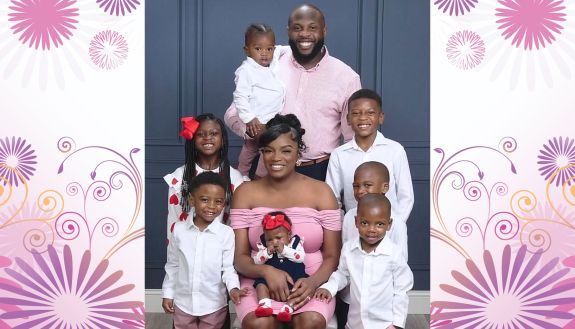 Brittany Stewart-Lyons and family.