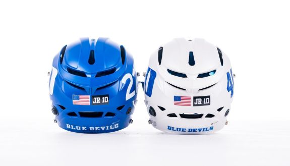 Jimmy Regan's No. 10 on lacrosse helmets