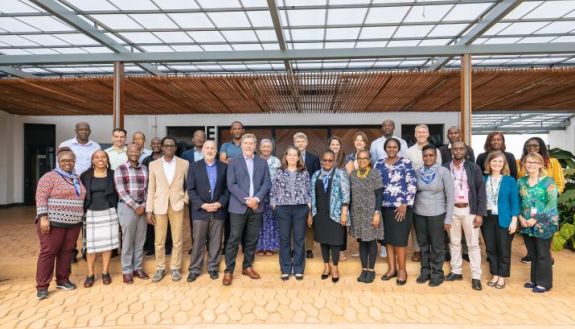 DGHI faculty and staff meet with East African partners at the University of Global Health Equity in Butaro, Rwanda. All photos courtesy of Olivier Habiyaremye/64 Waves