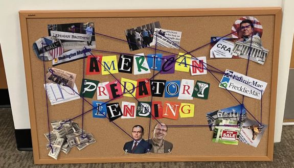 Bulletin "murder" board of American Predatory Lending Project