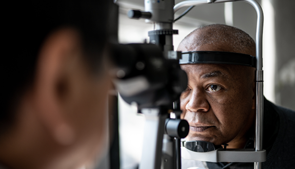 patient getting an eye test