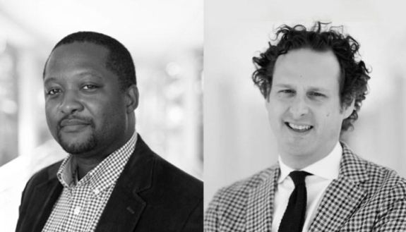 Headshots from left Osondu Ogbuoji and Gavin Yamey