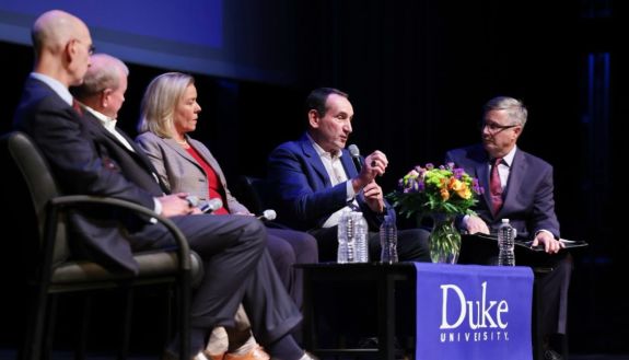 Mike Krzyzewski speaks at panel on sports and diplomacy