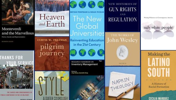 book covers from 12 new publications by Duke authors