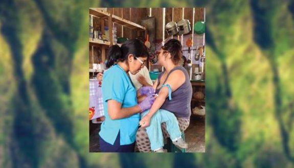 mother and child in care facility