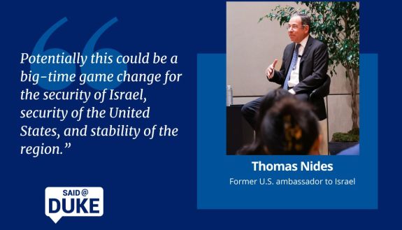 Thomas Nides: "potentially this could be a big-time game change for the security of Israel, security of the United States, and stability of the region.”