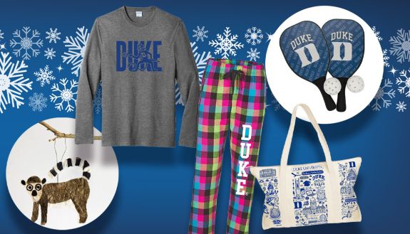 Gift ideas such as an ornament, shirt, pants, bag and pickle ball set.