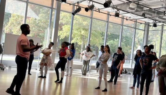 James Lane with dance class