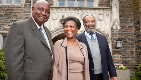 Gene Kendall, Wilhelmina Reuben Cooke and Nathaniel White at the celebration of the "First Five"