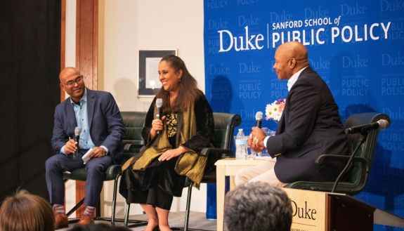 Barkha Dutt shared the stage with Stephen Buckley and Manoj Mohanan