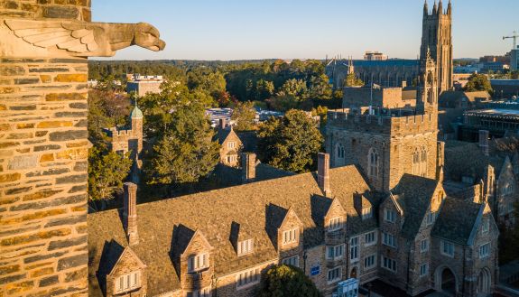 Morning campus scene