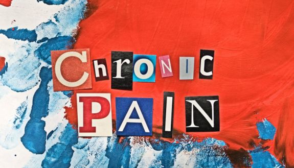 chronic pain spelled out in collage