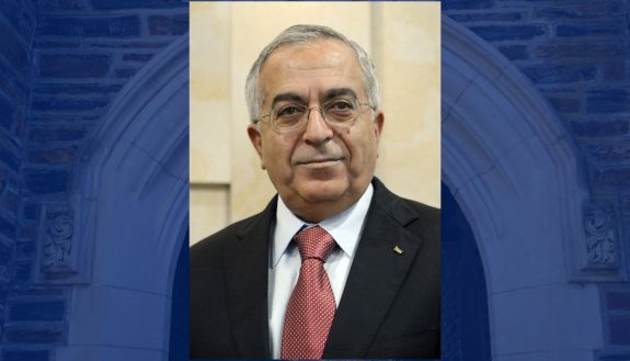 <!-- wp:drupalblock/story-meta-block {"blockId":"story_meta_block"} /-->  <!-- Former Palestinian Prime Minister Salam Fayyad will speak at Duke University on April 1.